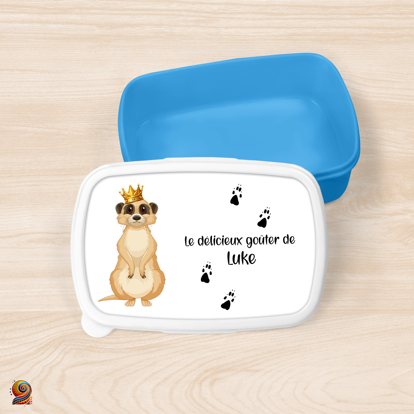 Boîte à gouter "Empreintes de Suricate" - Twende Art