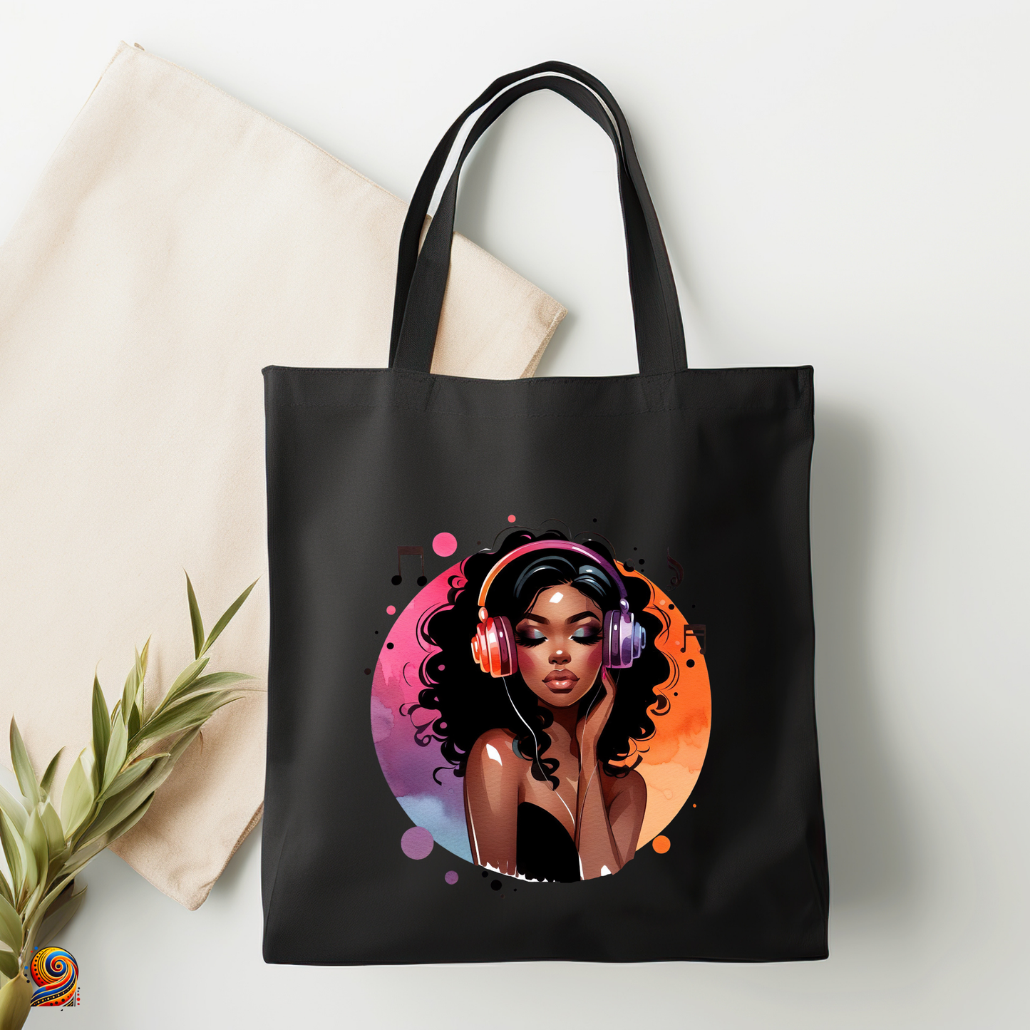 Tote Bag afro shopping Fêtes et Musiques - Twende Art