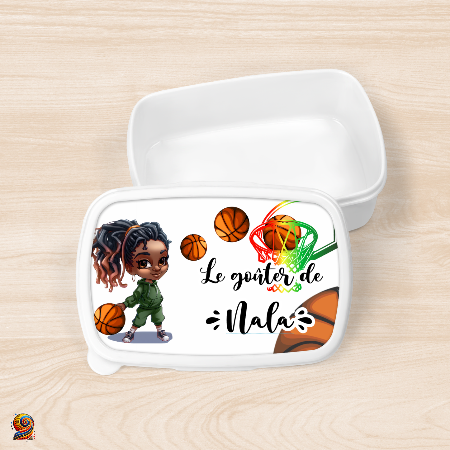 Boîte à gouter "Petite Basketteuse" - Twende Art