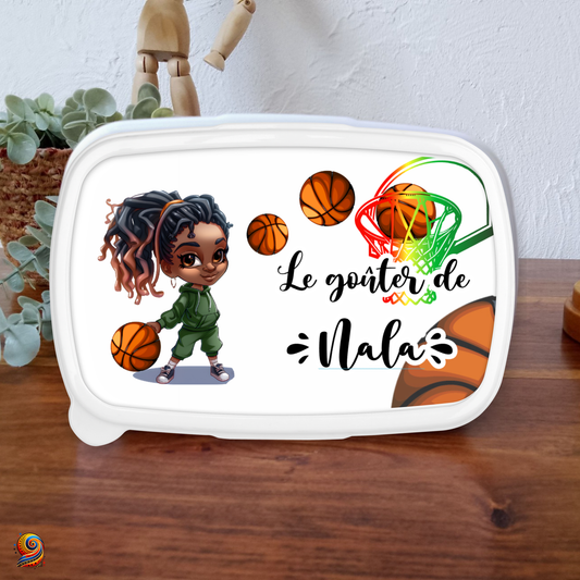 Boîte à gouter "Petite Basketteuse" - Twende Art