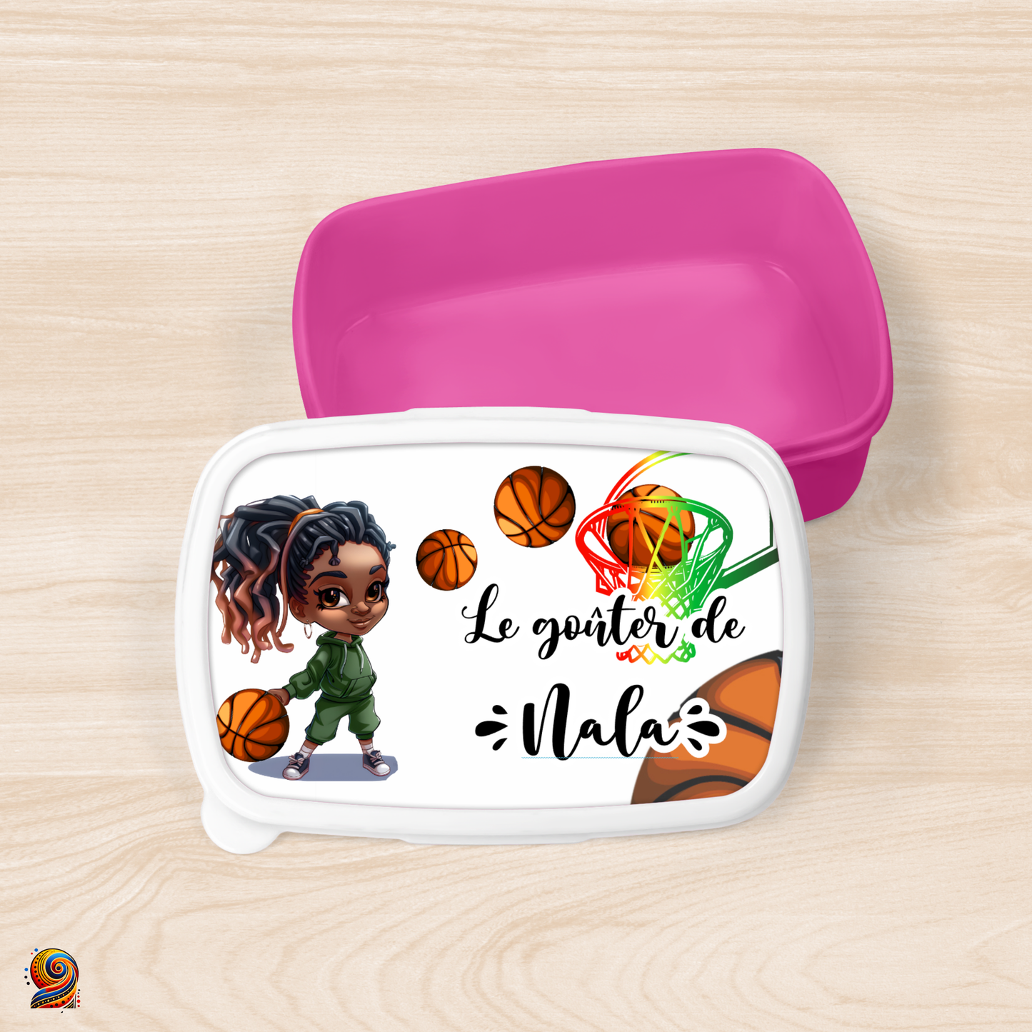 Boîte à gouter "Petite Basketteuse" - Twende Art