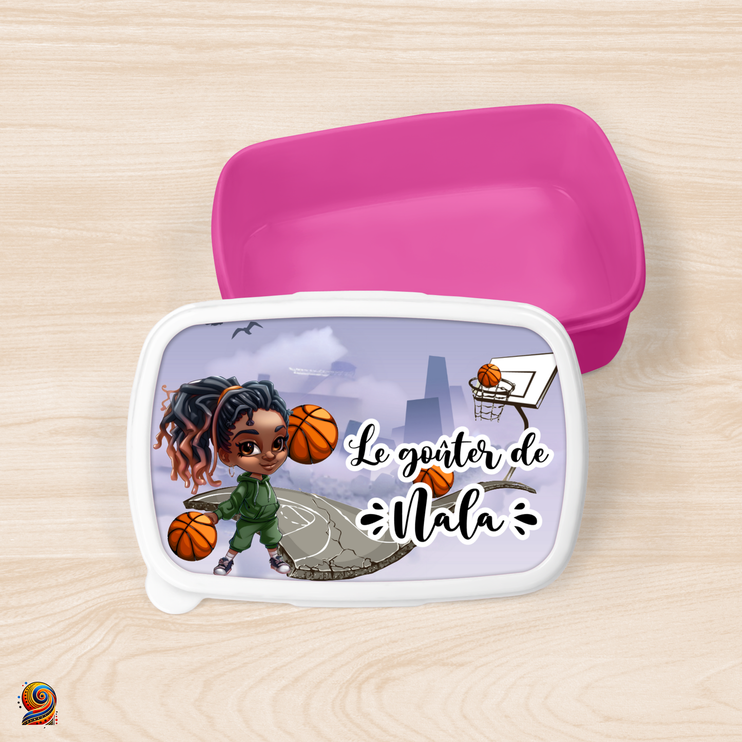 Boîte à gouter "Basketteuse" - Twende Art
