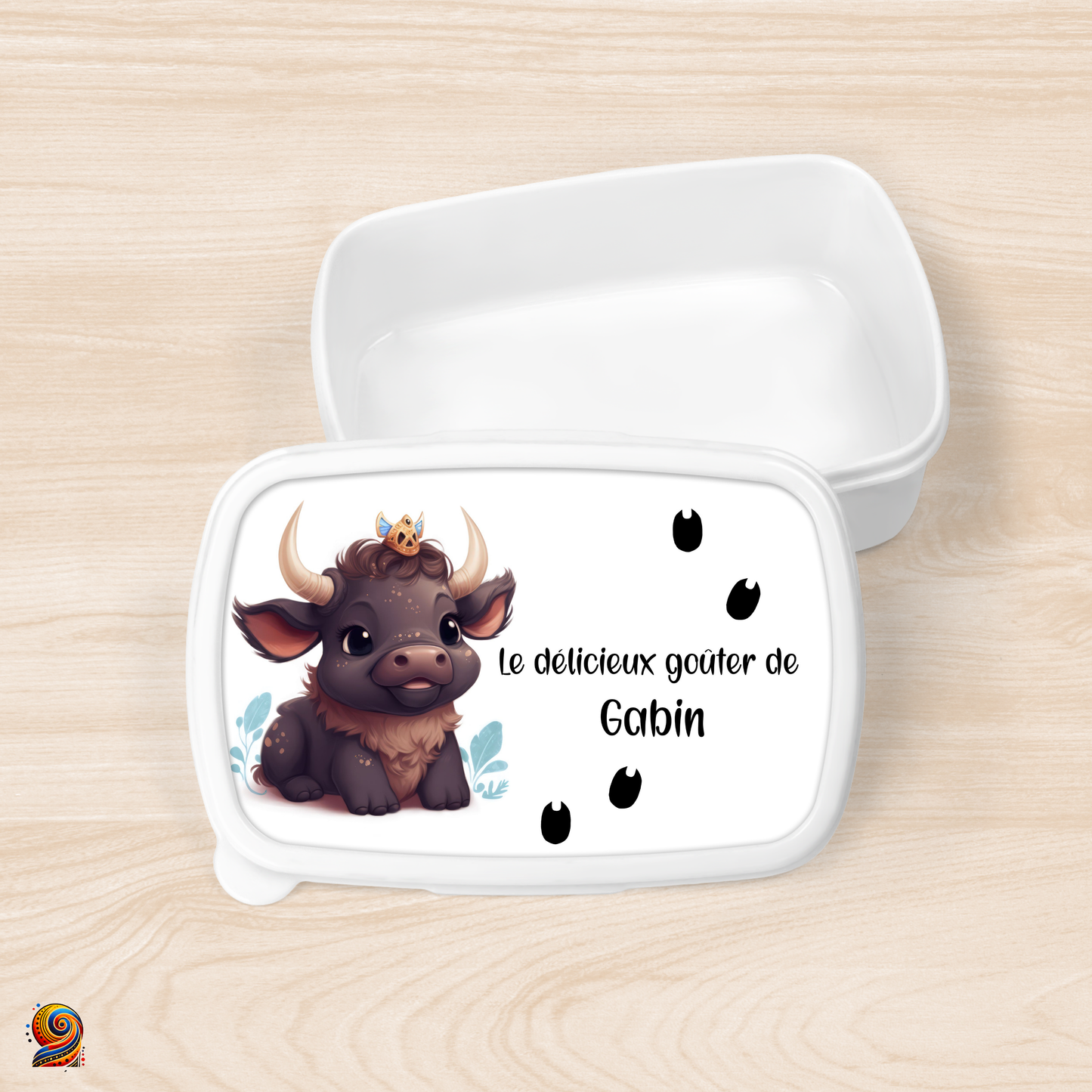 Boîte à gouter "Empreintes de Buffle" - Twende Art