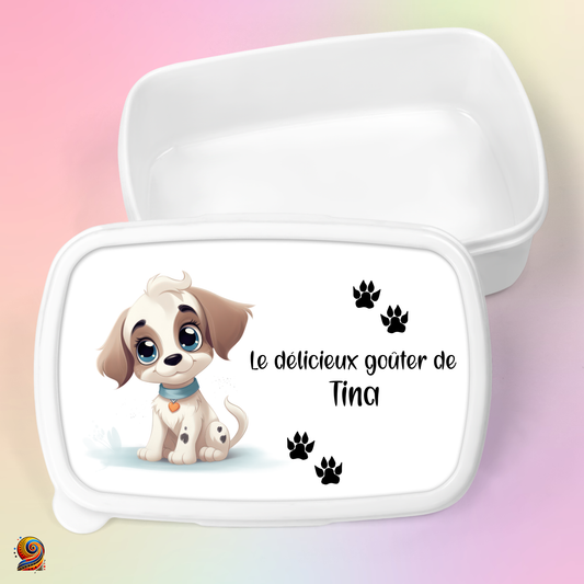 Boîte à gouter "Empreintes de Chiot" - Twende Art