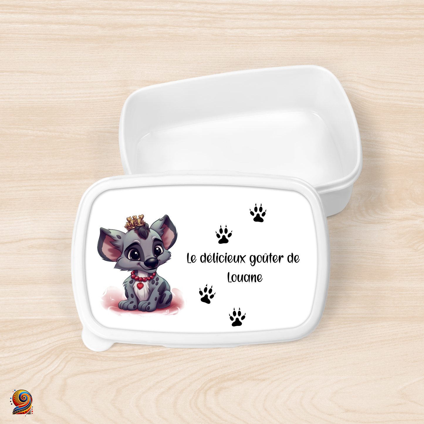Boîte à gouter "Empreintes de Hyène" - Twende Art