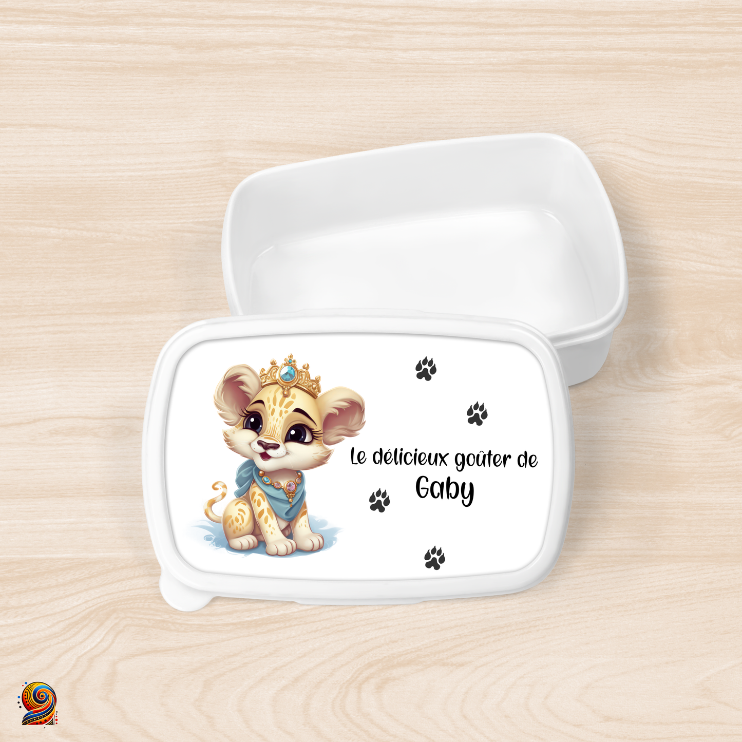 Boîte à gouter "Empreintes de Lionne" - Twende Art