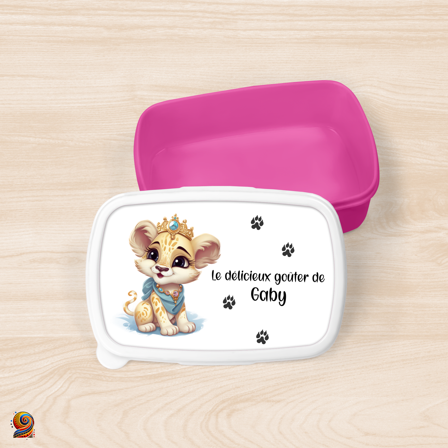 Boîte à gouter "Empreintes de Lionne" - Twende Art