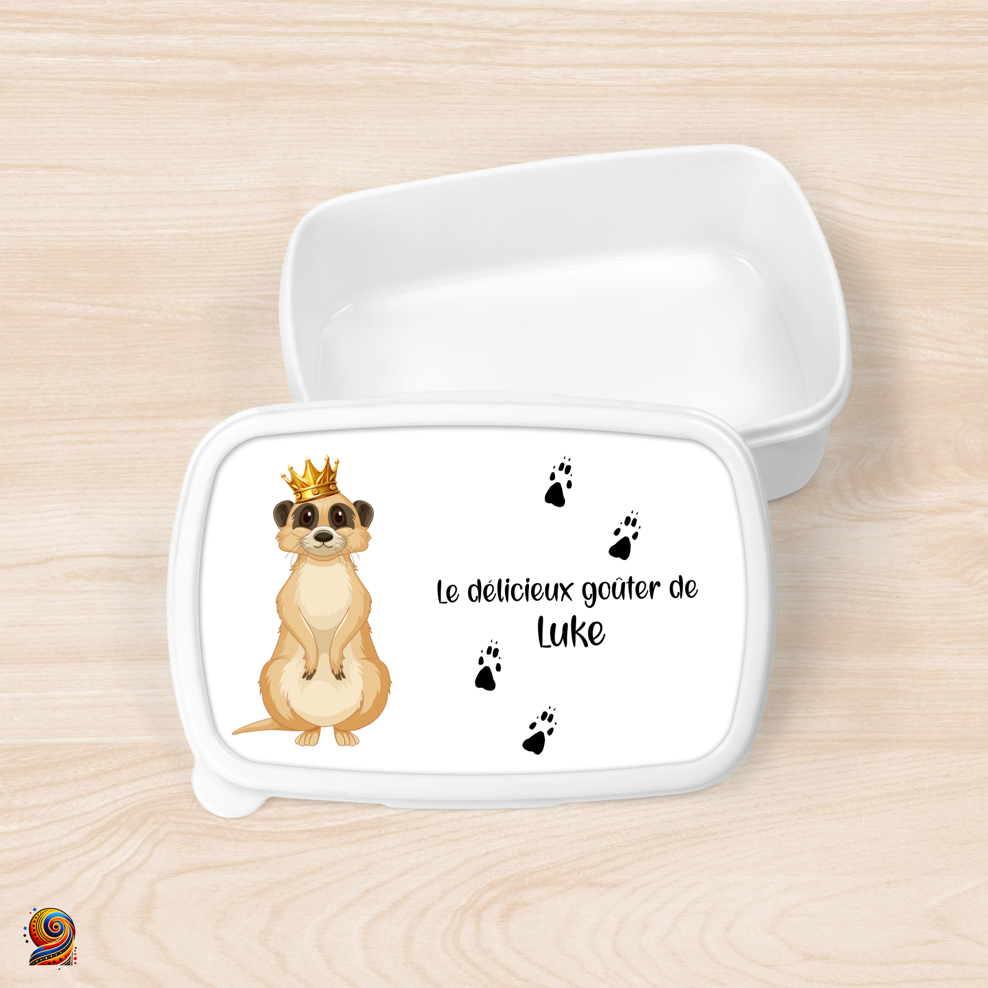 Boîte à gouter "Empreintes de Suricate" - Twende Art