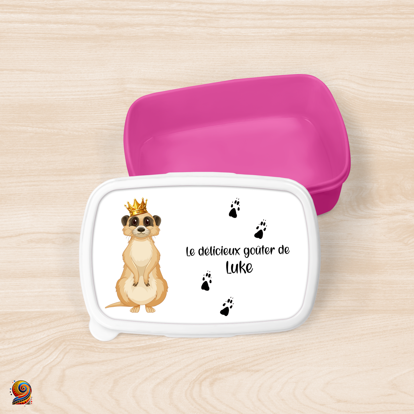 Boîte à gouter "Empreintes de Suricate" - Twende Art