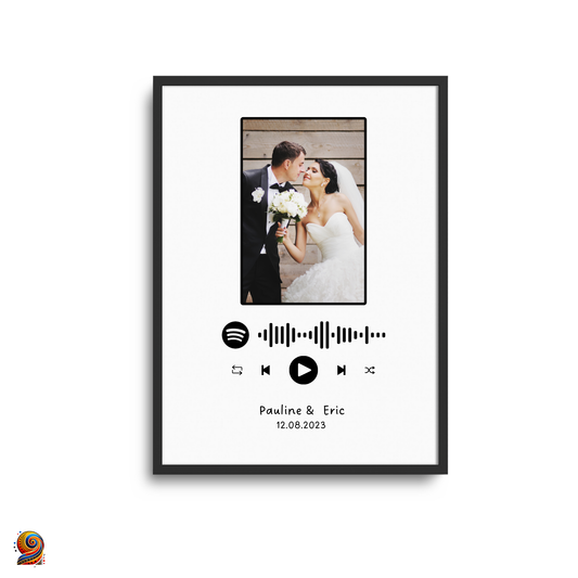 Cadre photo chanson QR-Code Spotify personnalisé - Twende Art