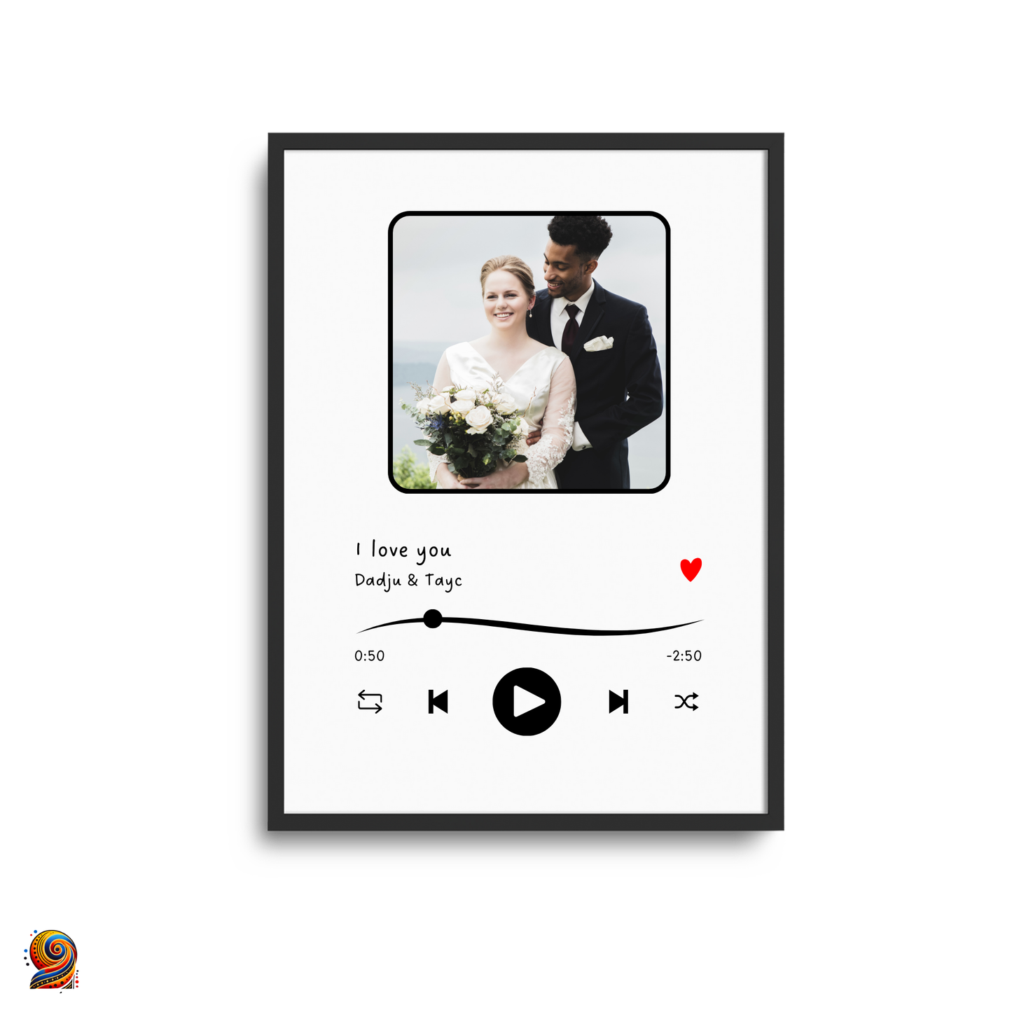 Cadre photo "notre chanson préférée" personnalisé - Twende Art