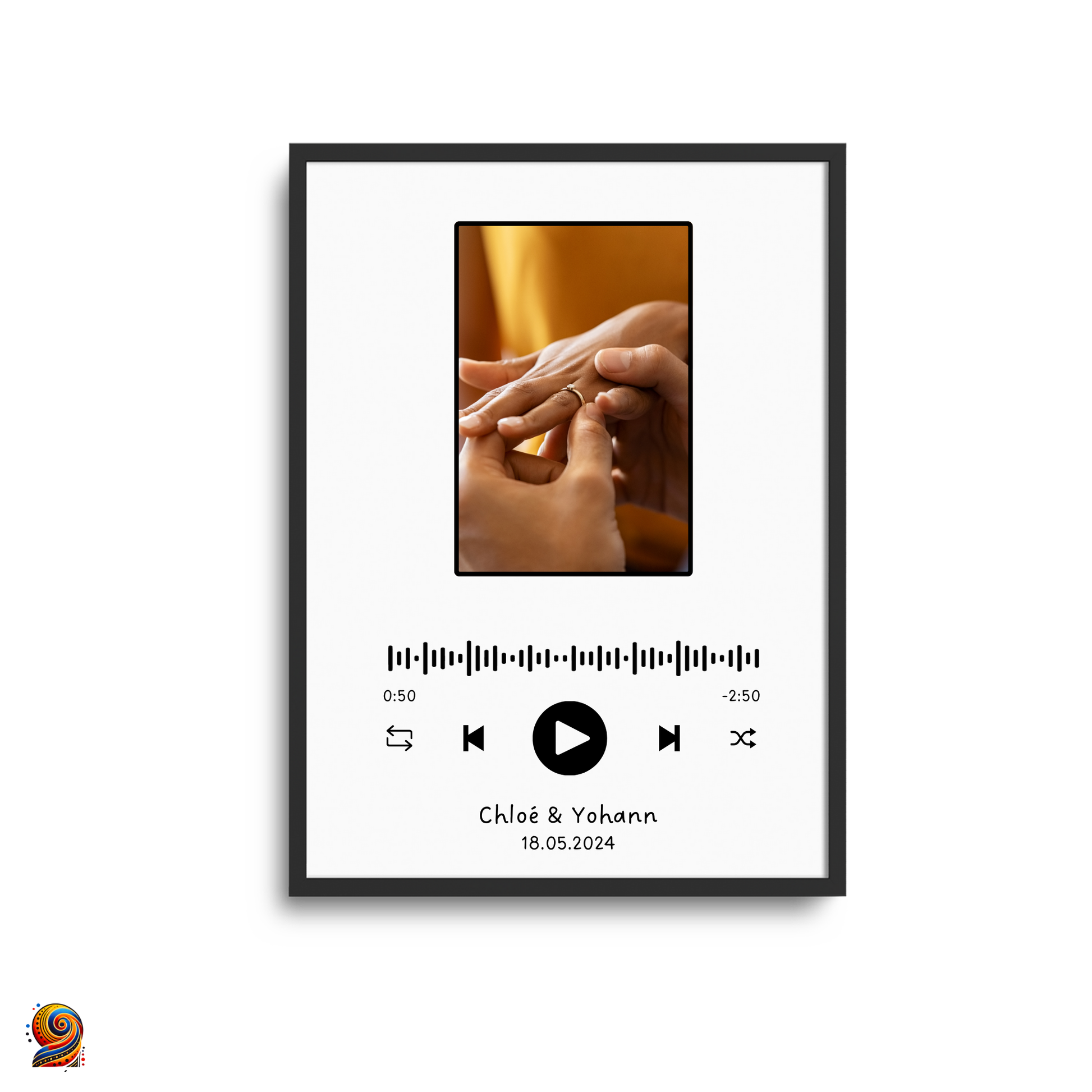 Cadre photo personnalisé style Spotify - Twende Art