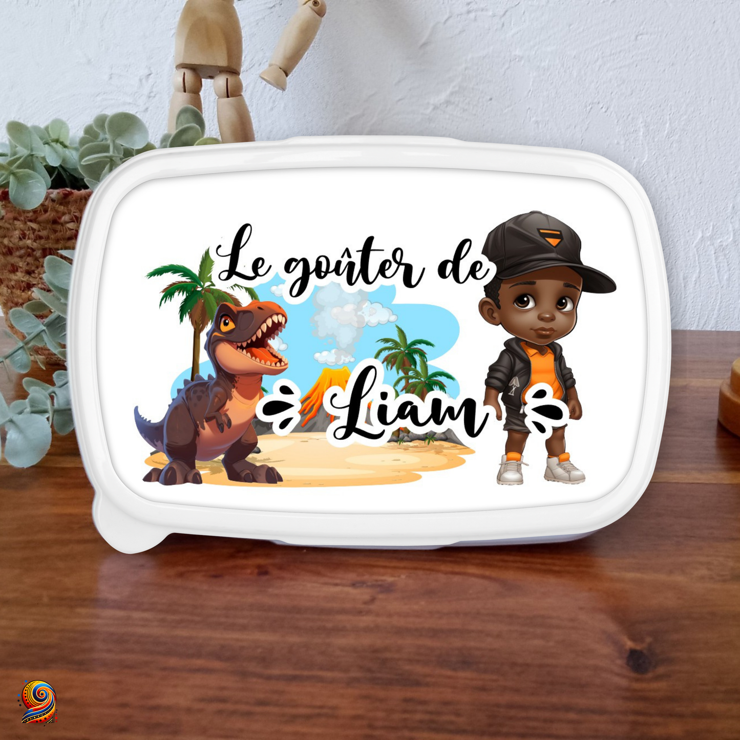 Boîte à gouter "Petit Chasseur de dino" - Twende Art
