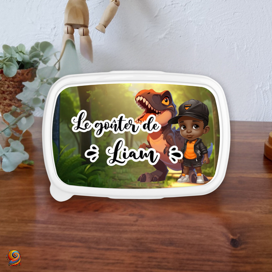 Boîte à gouter "Chasseur de dino" - Twende Art