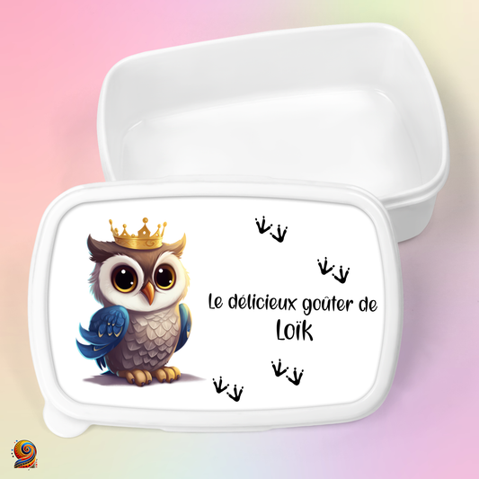 Boîte à gouter "Empreintes de Maman Hibou" - Twende Art