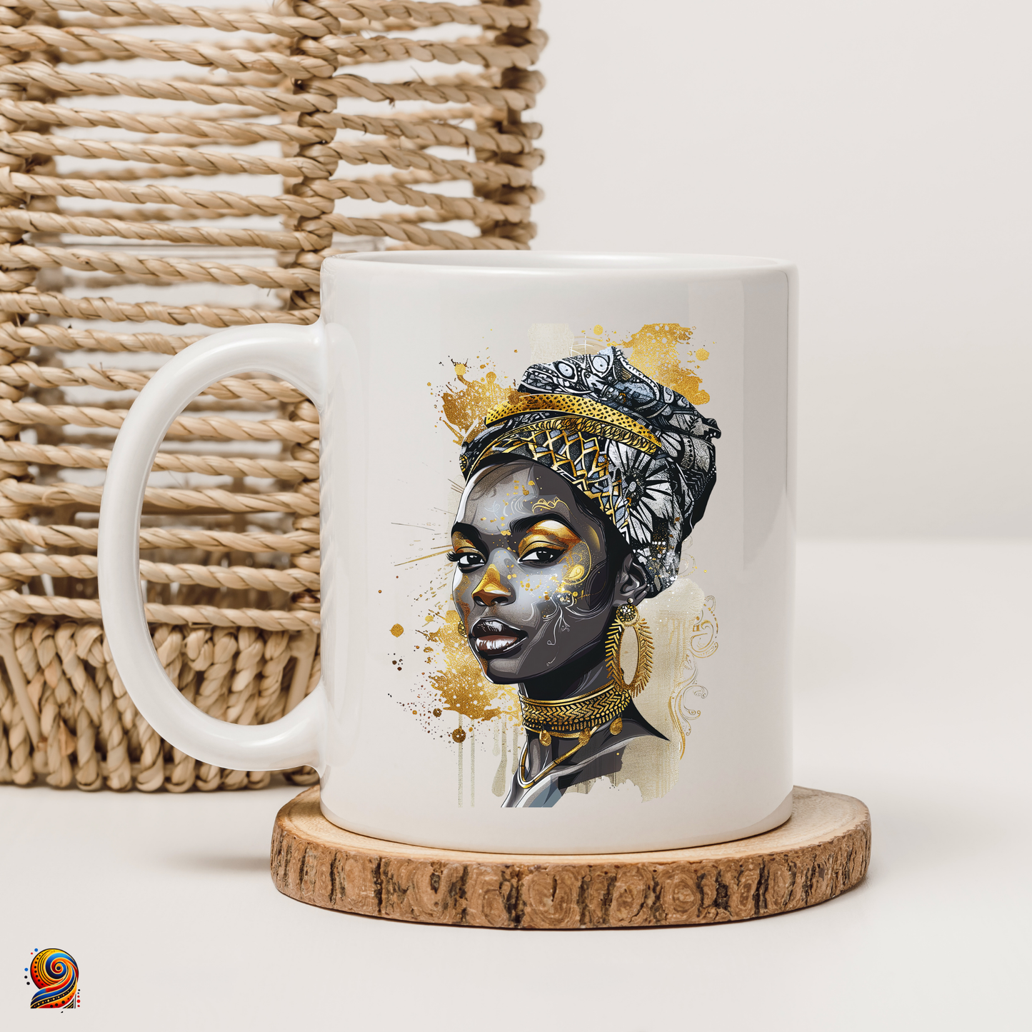 Mug femme afro Pure gold "Mina" - Twende Art