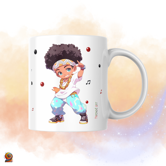 Mug personnalisé afro Danseur - Twende Art
