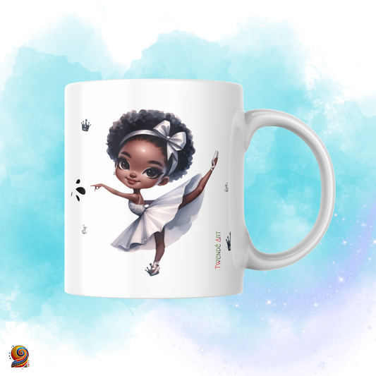 Mug personnalisé afro Ballerine - Twende Art