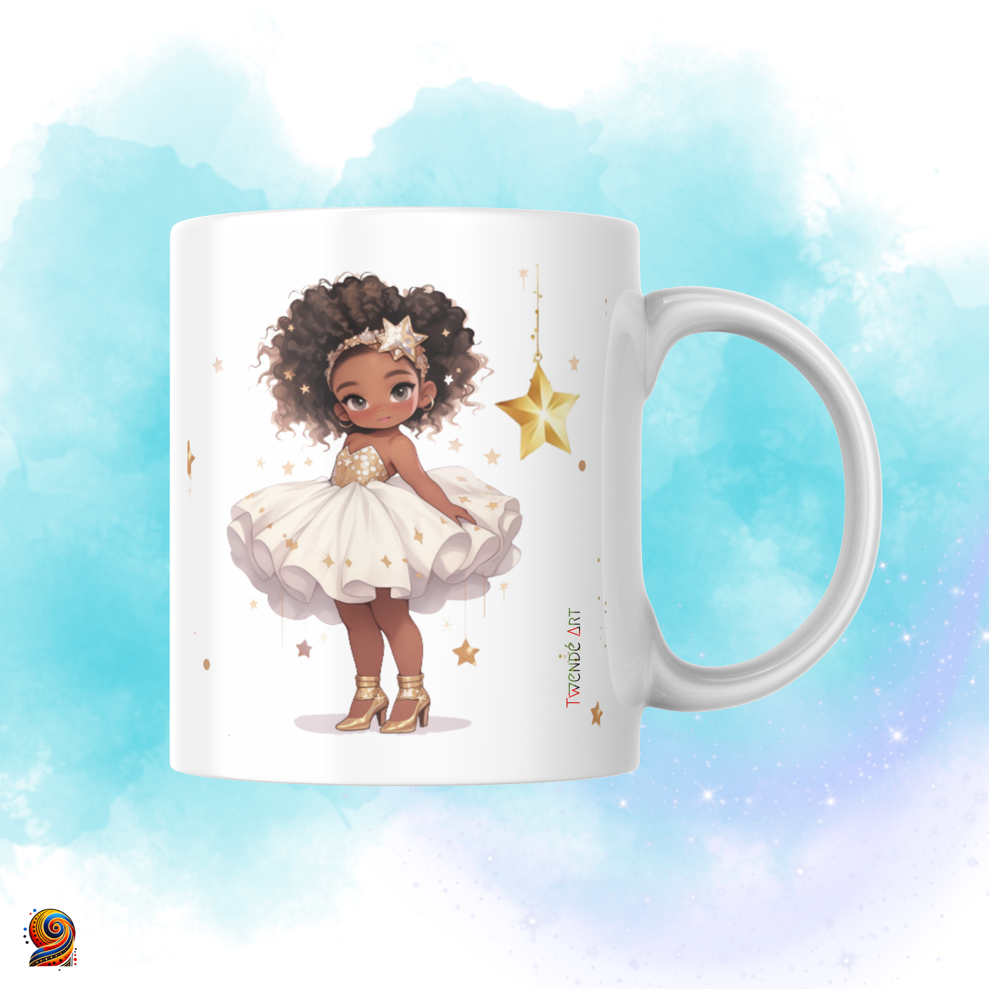 Mug personnalisé afro Princesse - Twende Art