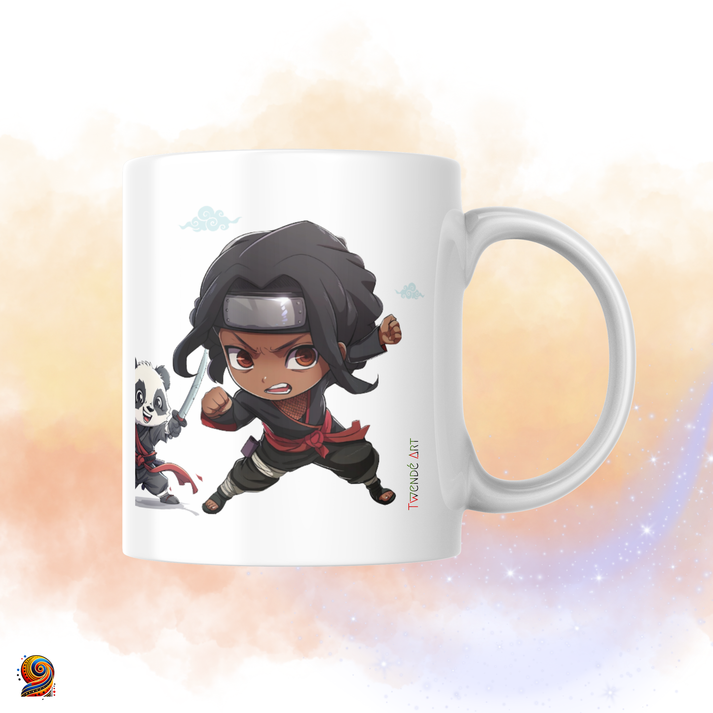 Mug personnalisé Petit afro Samouraï - Twende Art