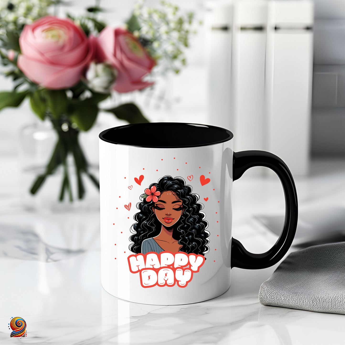 Mug afro Happy Day - Twende Art