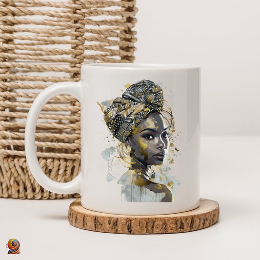 Mug femme afro Pure gold "Nia" - Twende Art