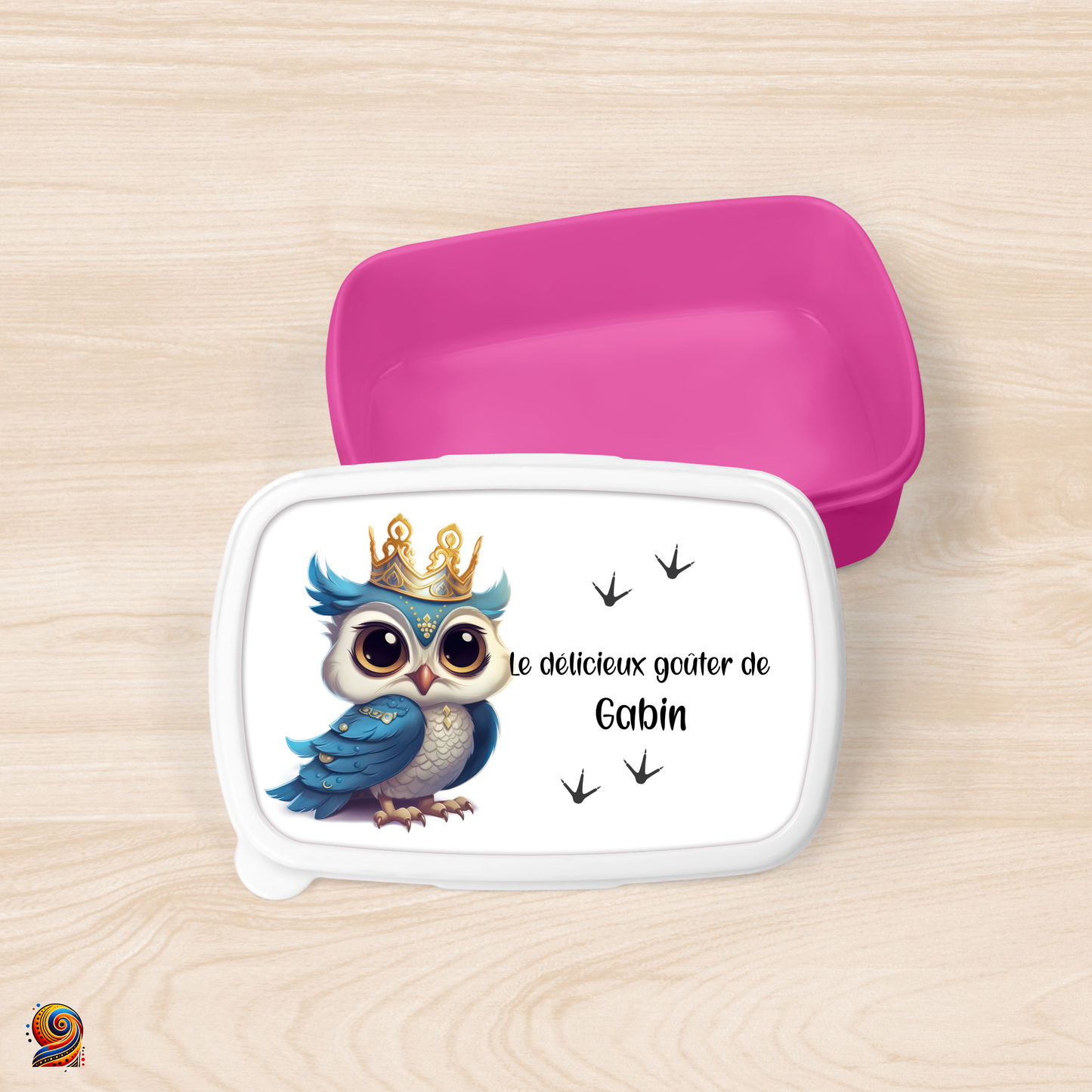 Boîte à gouter "Empreintes de Papa Hibou" - Twende Art