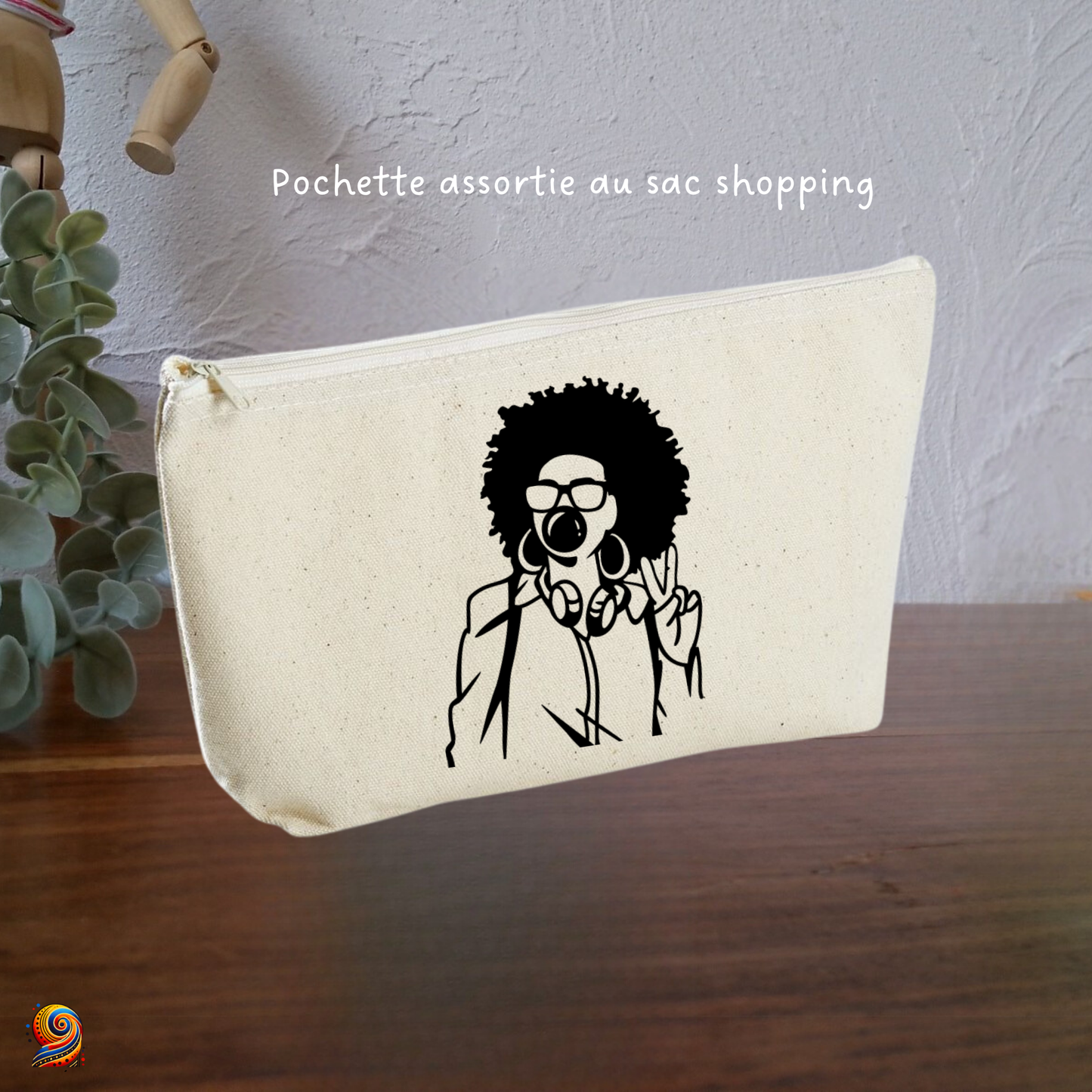 Sac shopping Silhouette femme afro - Twende Art