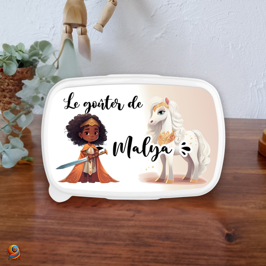 Boîte à gouter "Petite cavalière" - Twende Art