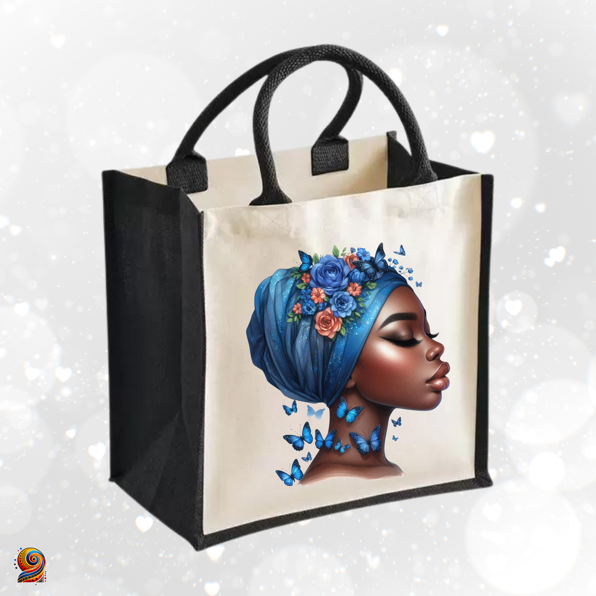 AfroSac cabas bicolore "foulard" - Twende Art