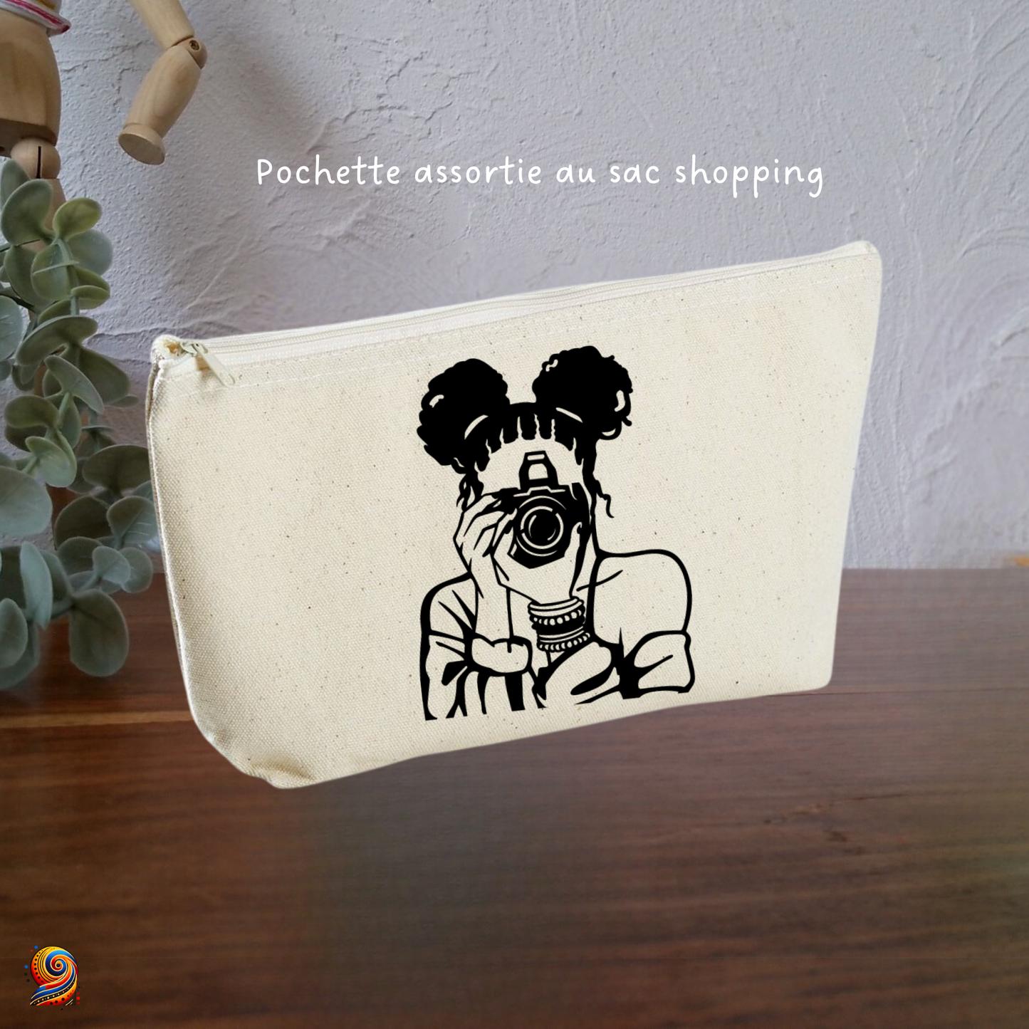 Sac shopping Silhouette femme afro aux chignons - Twende Art