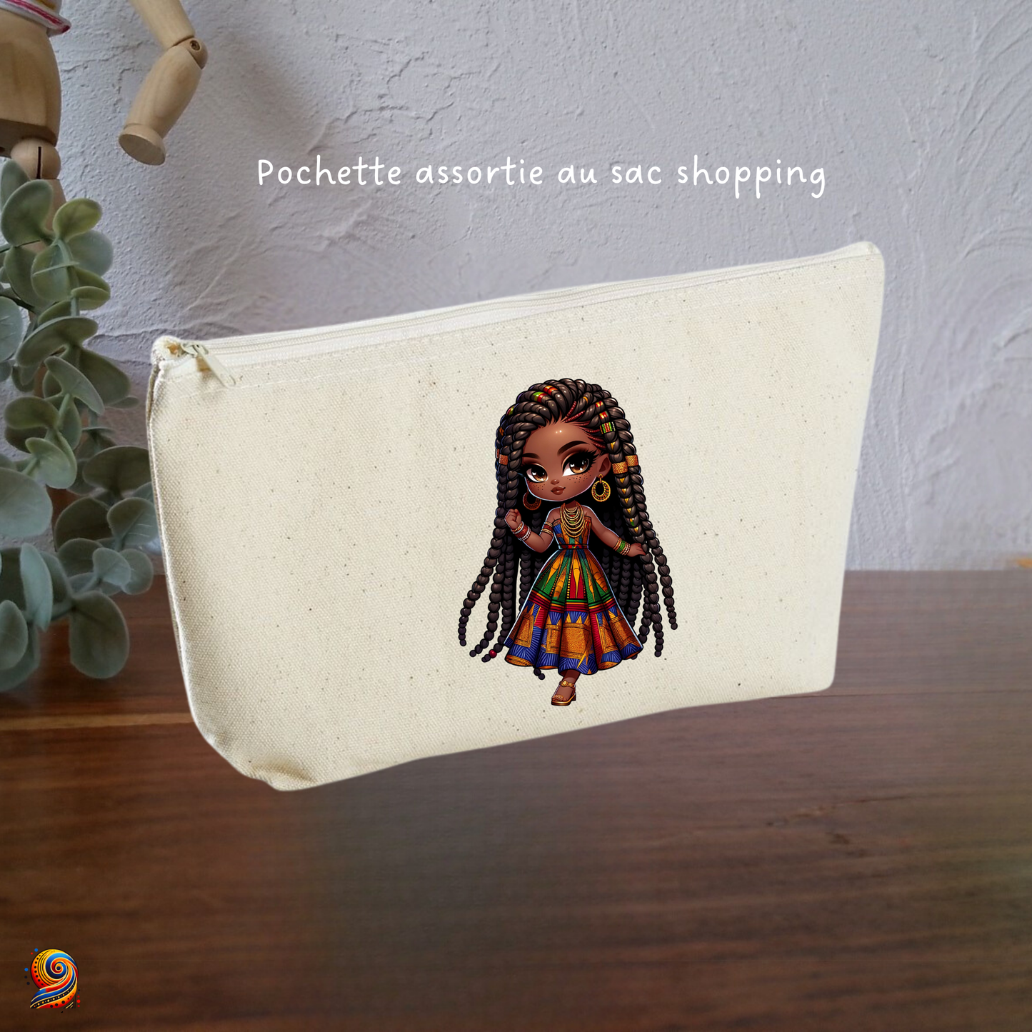 Sac shopping afro Fille en robe Kwanzaa - Twende Art