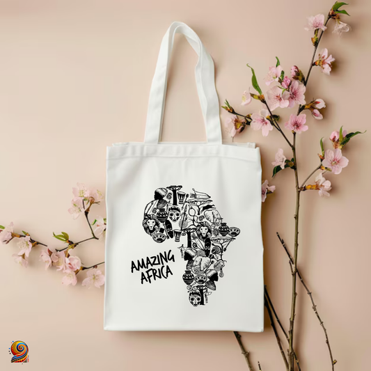 Tote Bag afro shopping"Sillage Africain" - Twende Art
