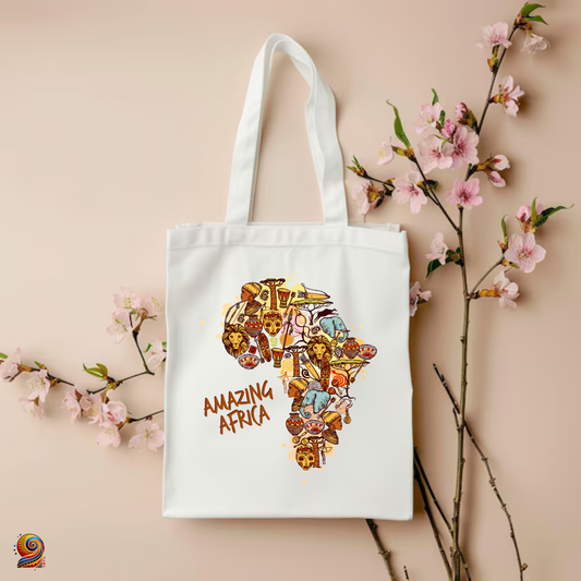 Tote Bag afro shopping "Amazing Africa" - Twende Art