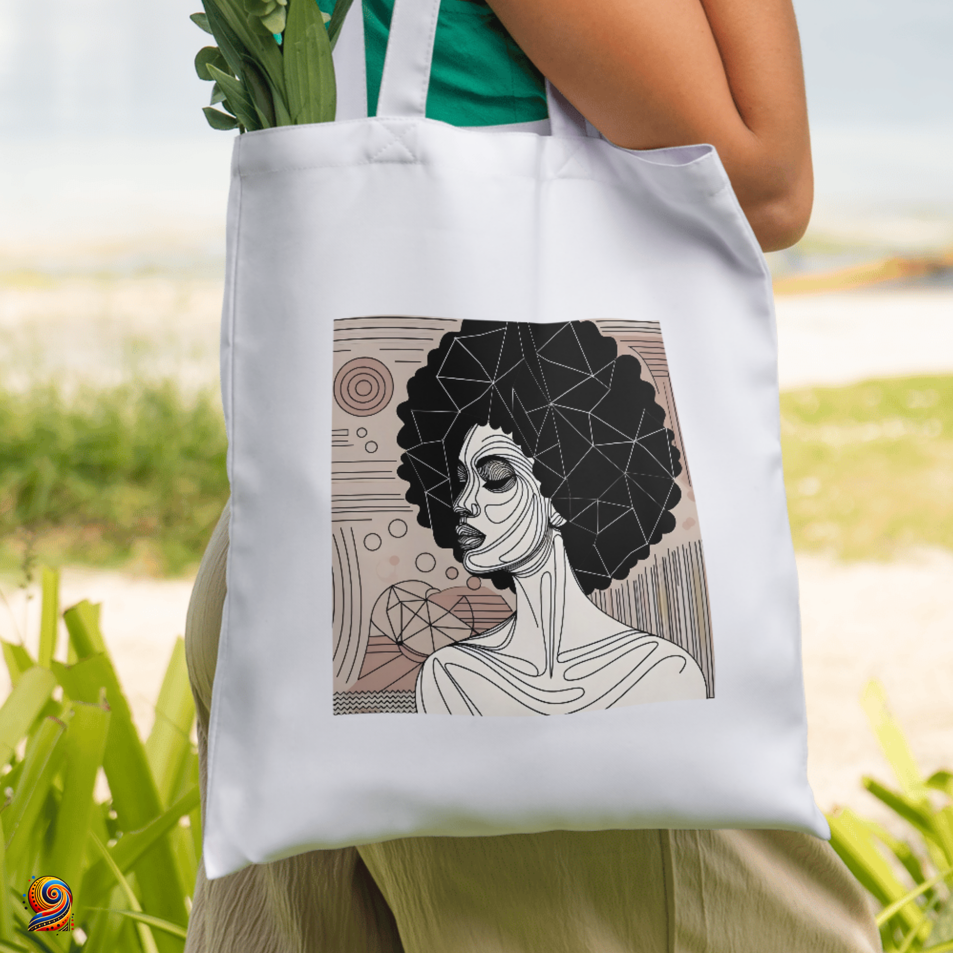 Tote Bag Afro abstrait - Twende Art