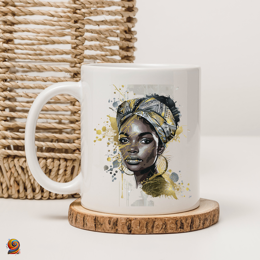 Mug femme afro Pure gold "Yara" - Twende Art