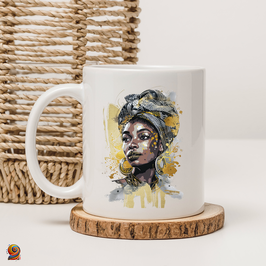 Mug femme afro Pure gold "Zola" - Twende Art